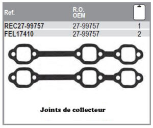 Joints de collecteurs 4.3L CARB MPI ALPHA/BRAVO